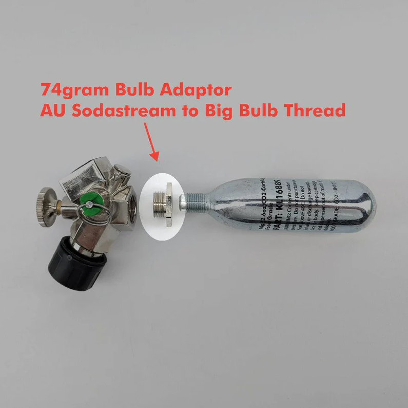 Mini 360 Core Adaptor for 74gram Cartridge/Bulb (G1/2 Male x 5/8-18UNF Female)