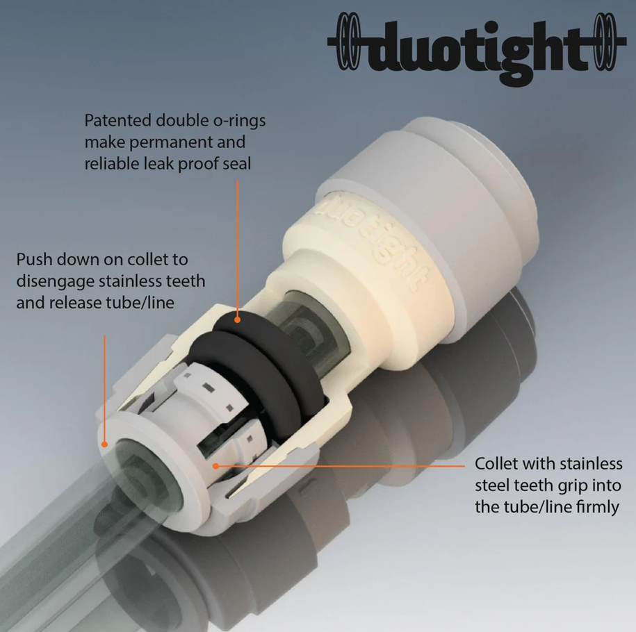 duotight – 8mm (5/16”) Female x 8mm (5/16”) Female Push In Joiner