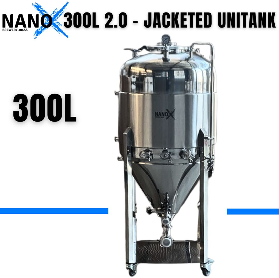 NANO-X 300L 2.0 Jacketed Unitank – Now comes with 2″ Element port