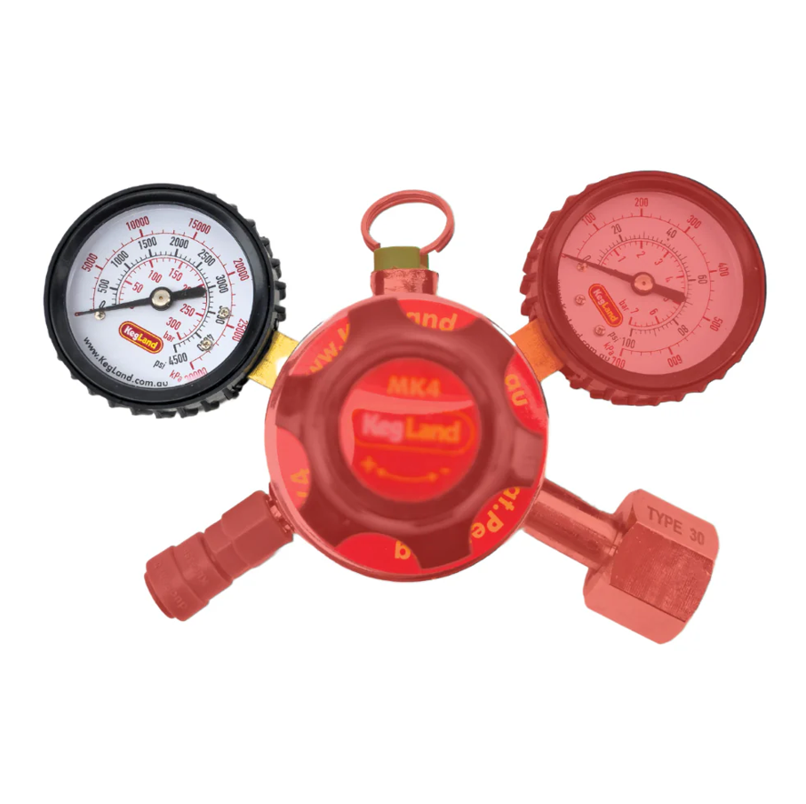 Regulator High Pressure Gauge 0-4500 psi