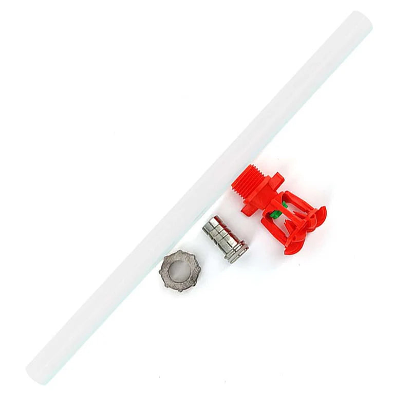 Little Red Spitfire - Low Volume CIP Spinning Spray Rotor (stainless swivel nut and barb)