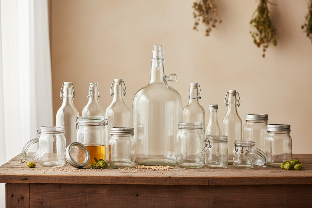Glassware - Bottles - Caps - Storage