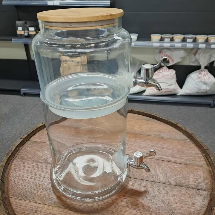 5L Glass Jar with Double Dispenser