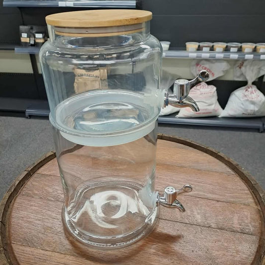 5L Glass Jar with Double Dispenser