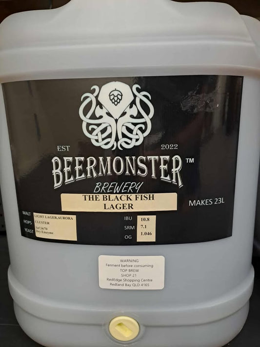Beermonster “The Black Fish” Lager – Fresh Wort Kit (23L)