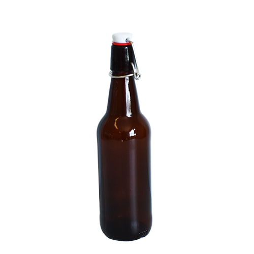 Amber 500ml Flip Top Bottle