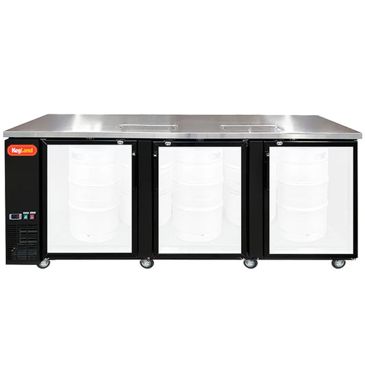 Grand Deluxe 3: The Ultimate Commercial-Grade Three Door Kegerator - Black