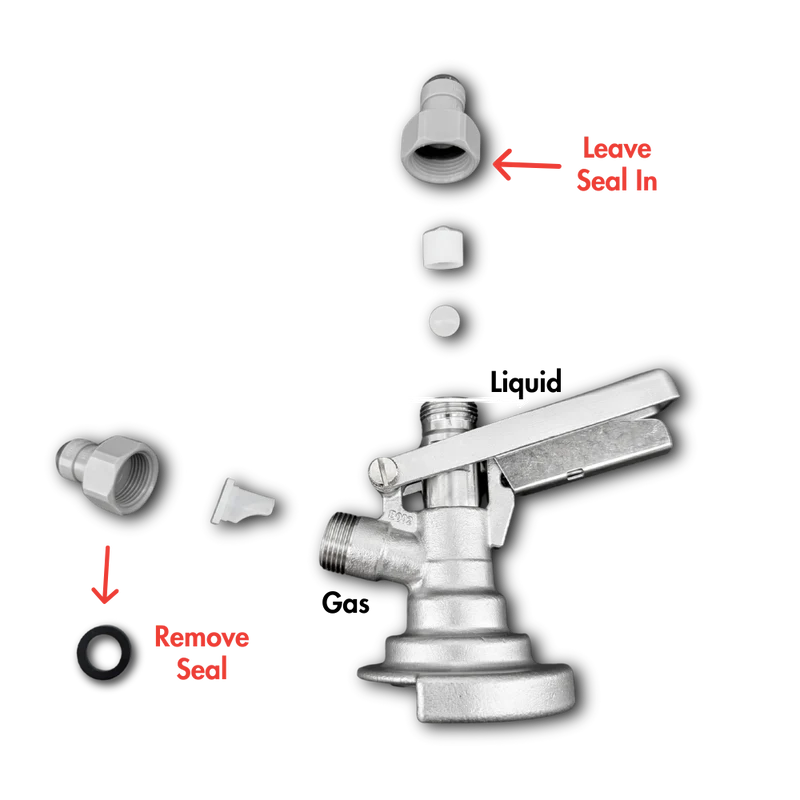 D-Type Keg Coupler All-SS with 8mm duotight Push-Fit