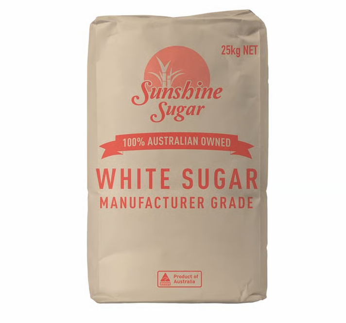 25kg SACK Sunshine White Sugar