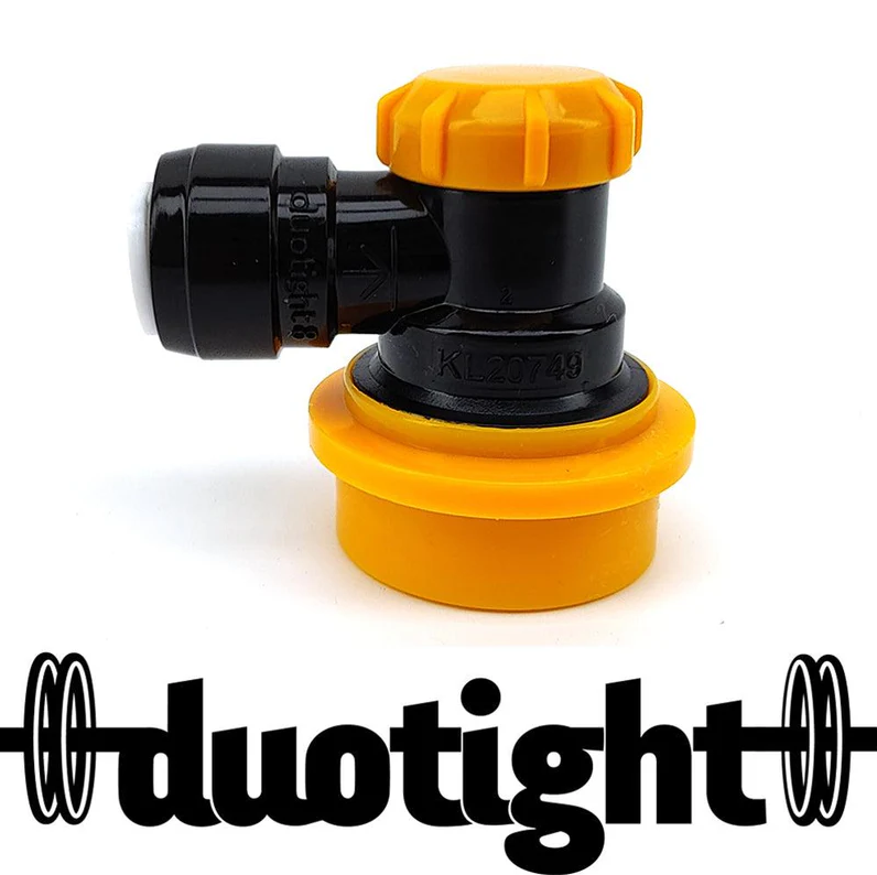 duotight 8mm (5/16) x Ball Lock Disconnect - (Black + Yellow Liquid)