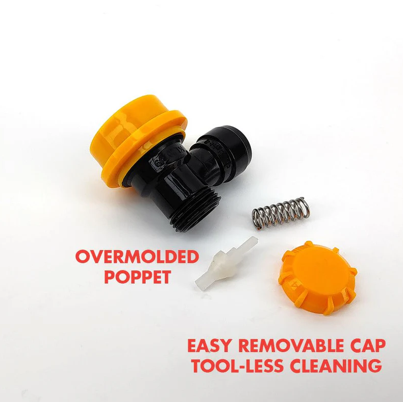 duotight 8mm (5/16) x Ball Lock Disconnect - (Black + Yellow Liquid)