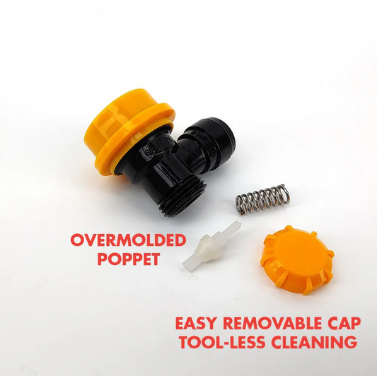 duotight 8mm (5/16) x Ball Lock Disconnect - (Black + Yellow Liquid)