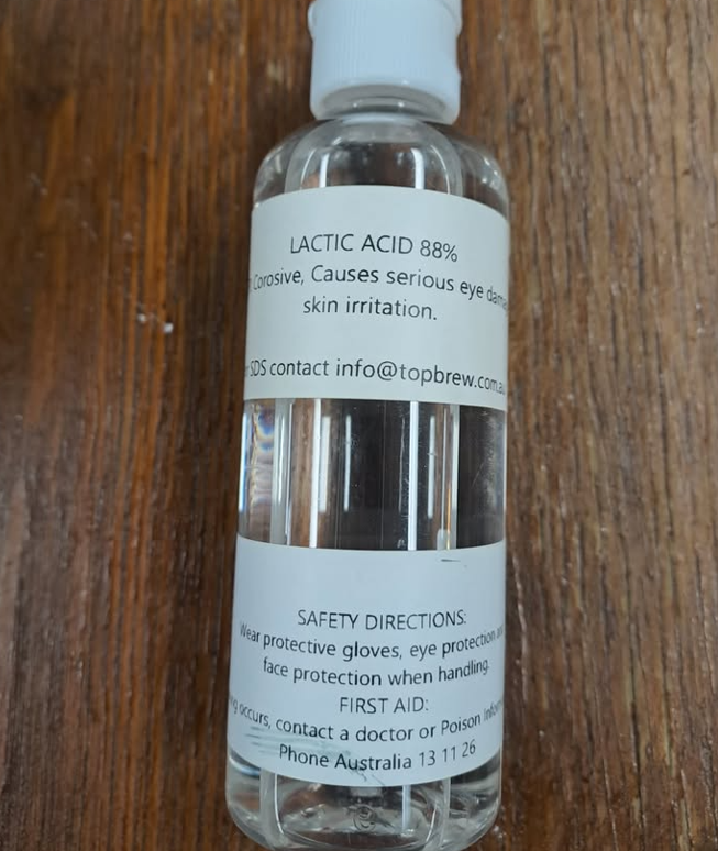 Lactic Acid 88% - pH Adjuster - 100ml