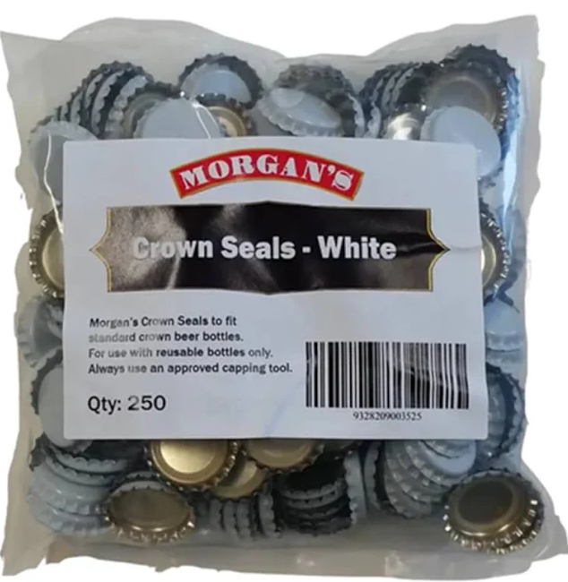 Morgan's Crown Seals (Packet of 250) White