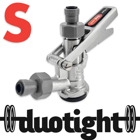 S-Type Keg Coupler All-SS with 8mm duotight Push-Fit & Ball Lock Fittings