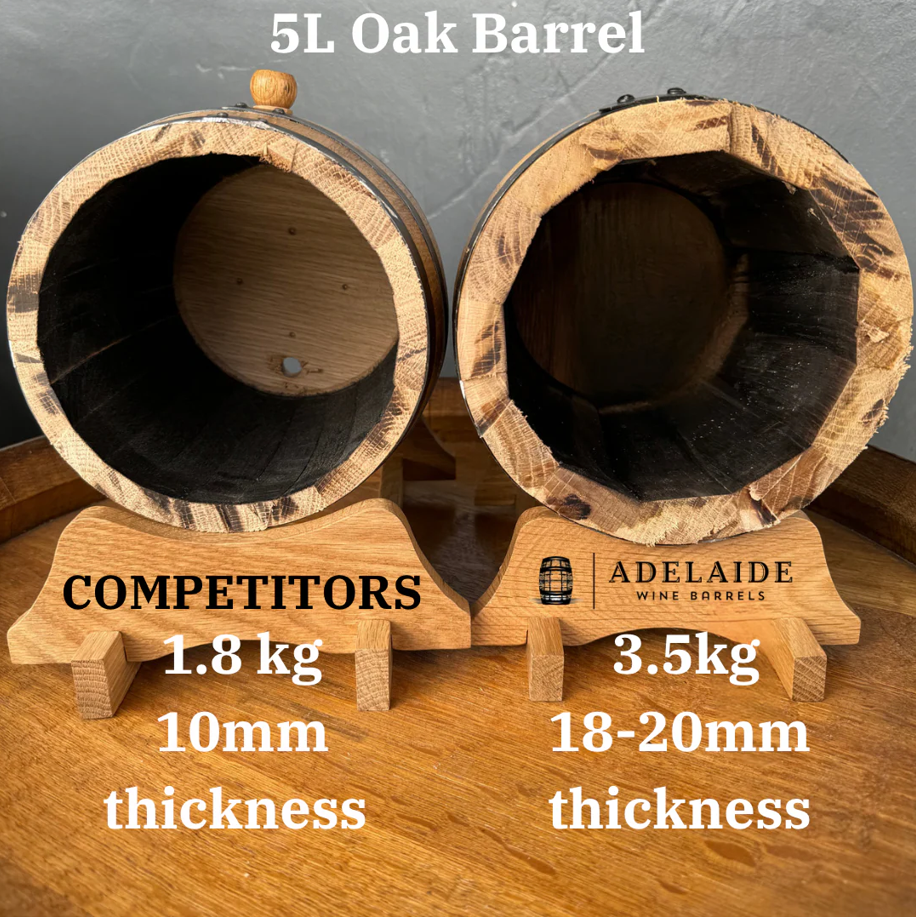 15L American Oak Barrel (Medium Char)