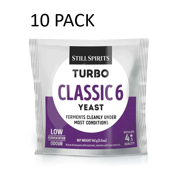 10 Pack Still Spirits Classic 6 Turbo Yeast (142g)