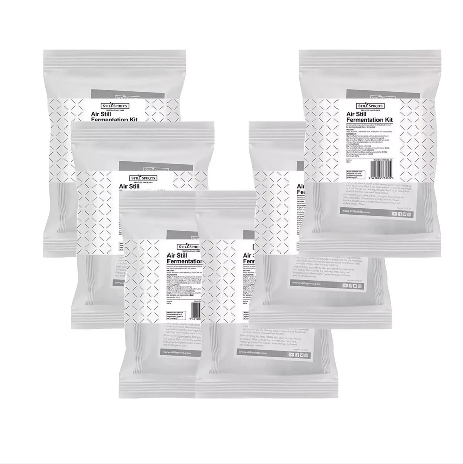 6 Pack Air Still Pro Fermentation Kit Still Spirits Turbo Yeast Clear Carbon