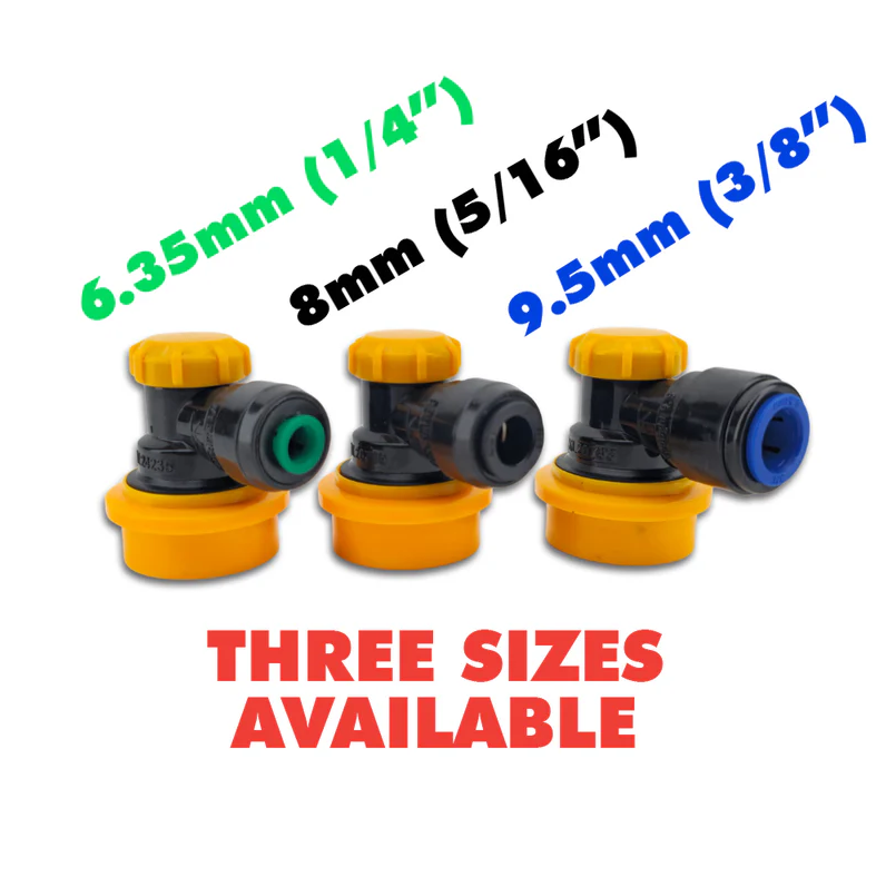 duotight 9.5mm (3/8) x Ball Lock Disconnect - (Black + Yellow Liquid)