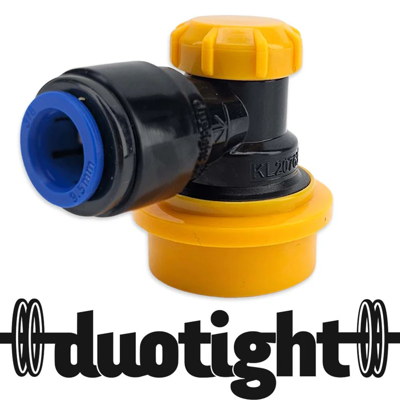 duotight 9.5mm (3/8) x Ball Lock Disconnect - (Black + Yellow Liquid)