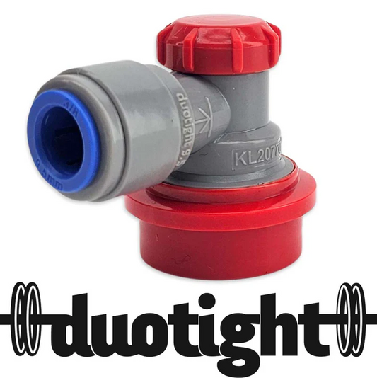 duotight 9.5mm (3.8) x Ball Lock Disconnect - (Grey + Red Gas)
