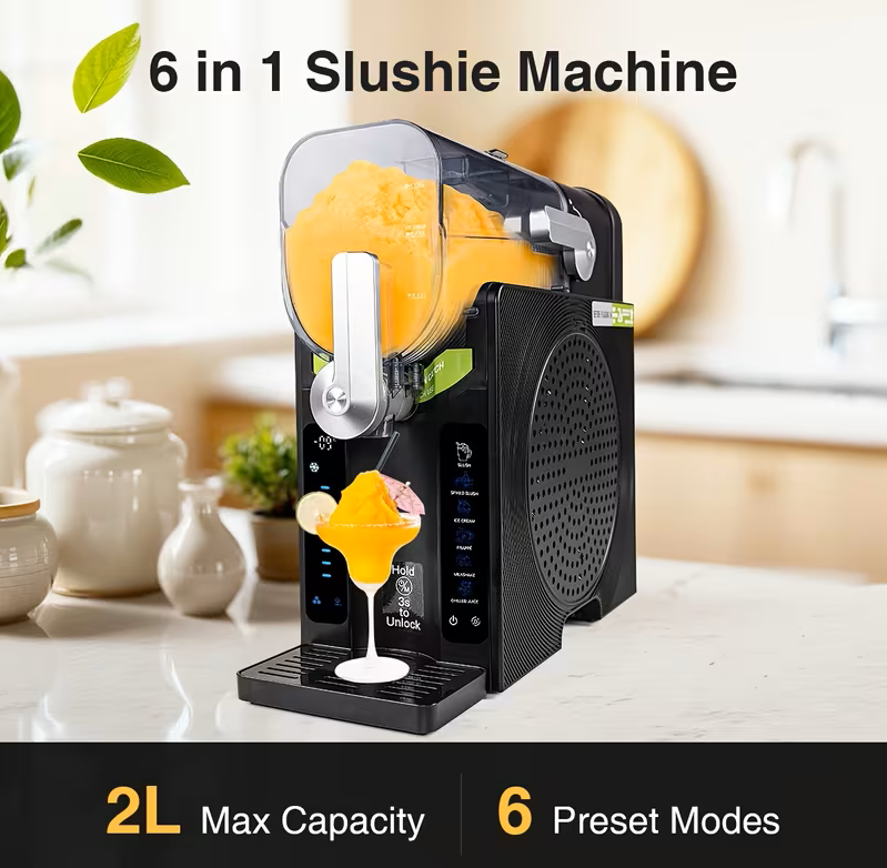 KTX 6-in-1 Touchscreen 2L Slushie Machine & Ice Cream Maker