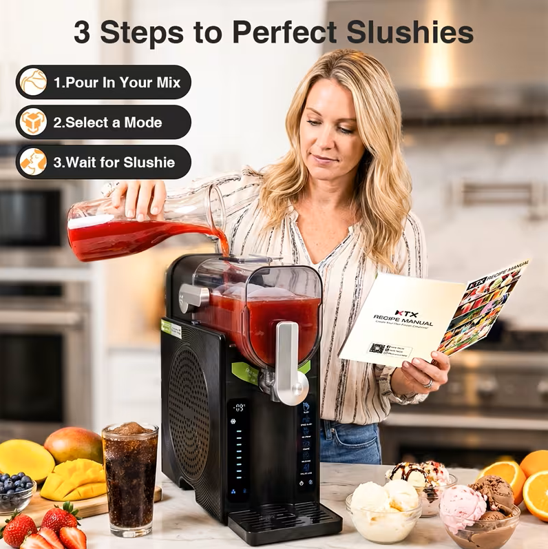 KTX 6-in-1 Touchscreen 2L Slushie Machine & Ice Cream Maker