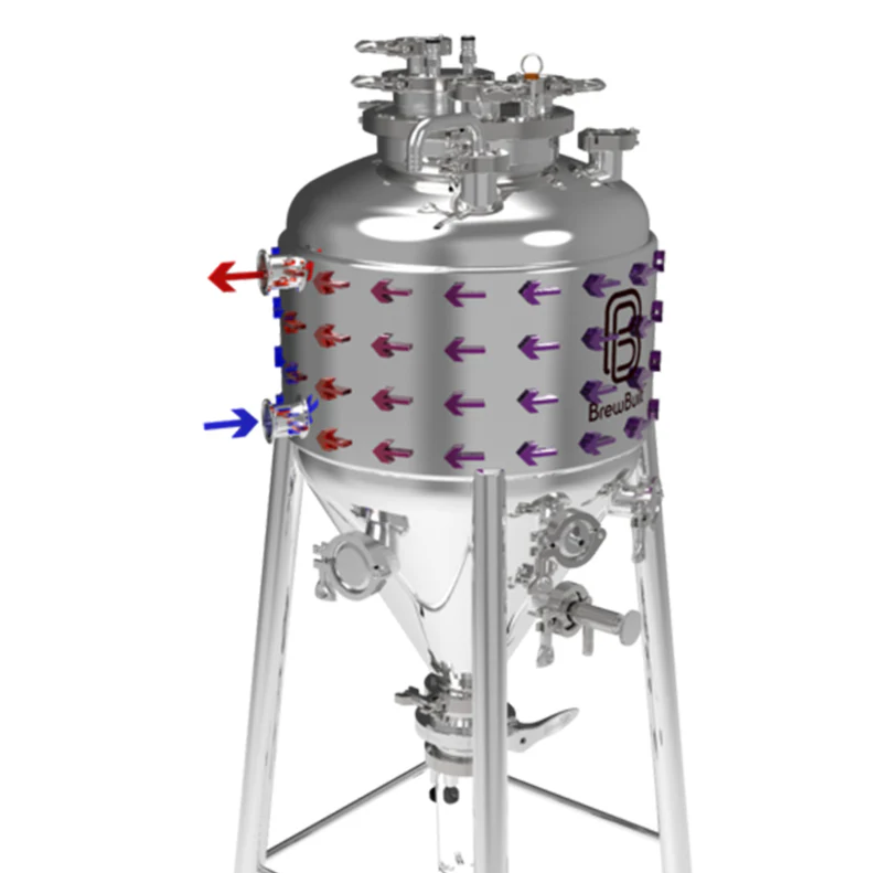 144L BrewBuilt X3 Uni Conical Fermenter - Jacketed Stainless Steel (38gal) - Complete Kit