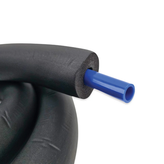 Blue Glycol Insulation Hose 2m Roll x 12mm ID x 16mm OD - Foam 15mm Thick