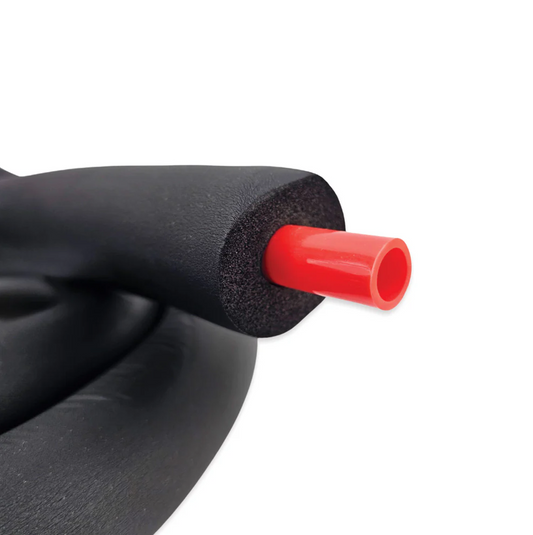 Red Glycol Insulation Hose - 2m Roll x 12mm ID x 16mm OD - Foam 15mm Thick