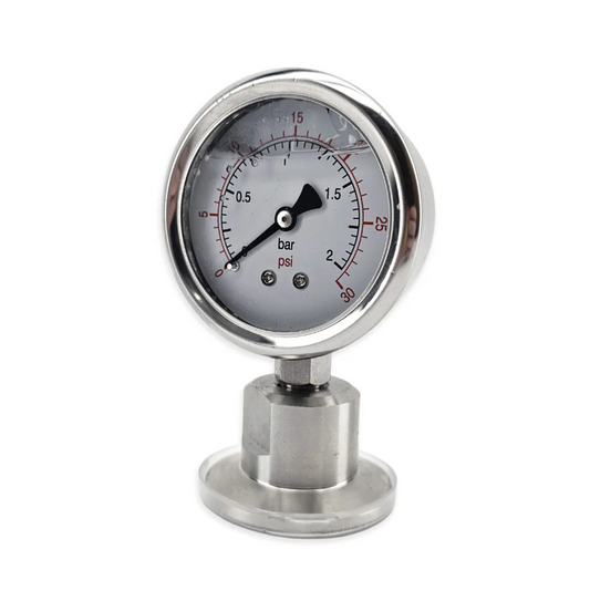 1.5 Inch TC Straight Pressure Gauge (0-2Bar (0-30psi)