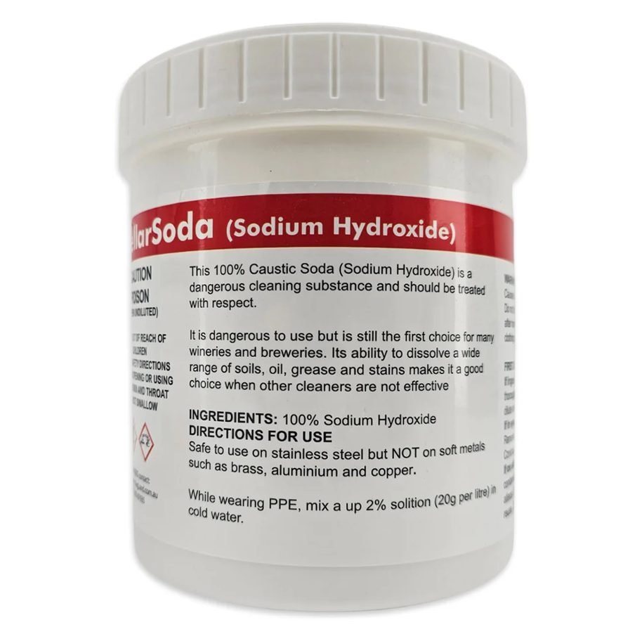 StellarSoda - 1kg Tub - 100% Caustic Soda - Sodium Hydroxide