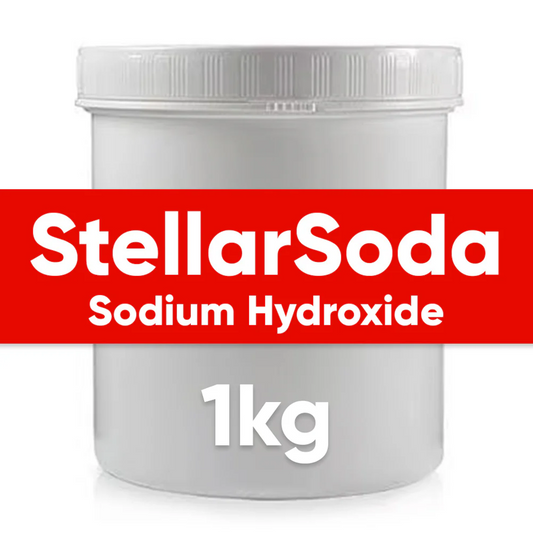 StellarSoda - 1kg Tub - 100% Caustic Soda - Sodium Hydroxide