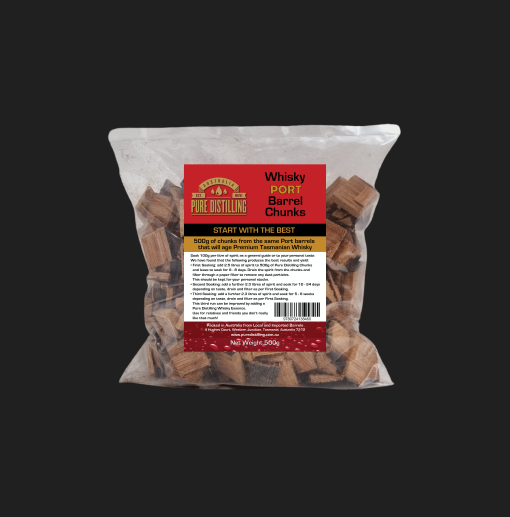 Pure Distilling Whisky Port Barrel Chunks 500g