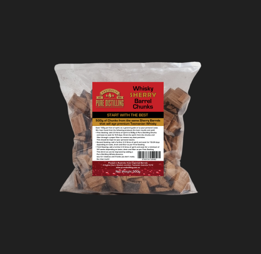 Pure Distilling Whisky Sherry Barrel Chunks 500g