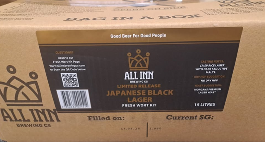 ALL INN BLACK JAPANESE LAGER Fresh Wort Kit