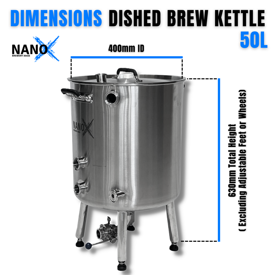 NANO-X 50L Dished Brew Kettle