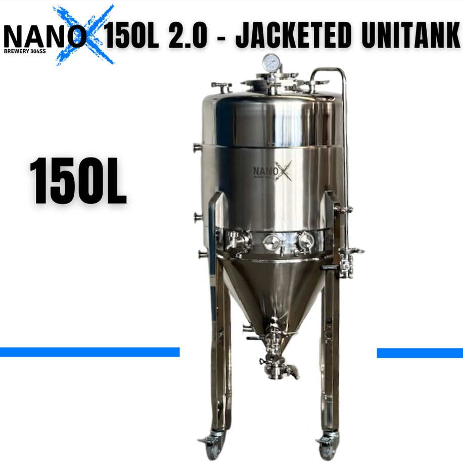 NANO-X 150L 2.0 Jacketed Unitank – Now comes with 2″ element port