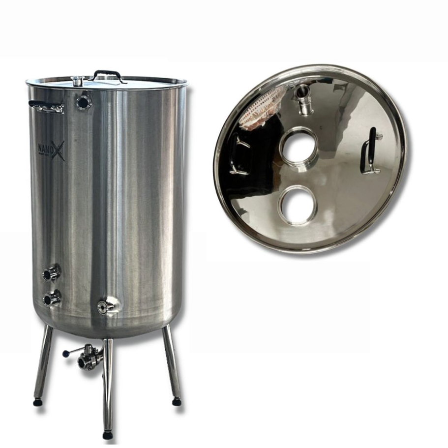 NANO – X 150L Dished Boiler Kettle with 304SS 1.5mm Thick Domed Lid
