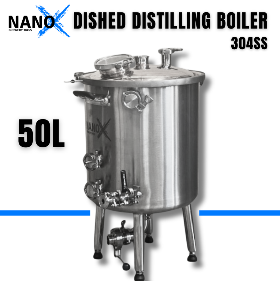 NANO-X 50L Dished 304SS Top Boiler