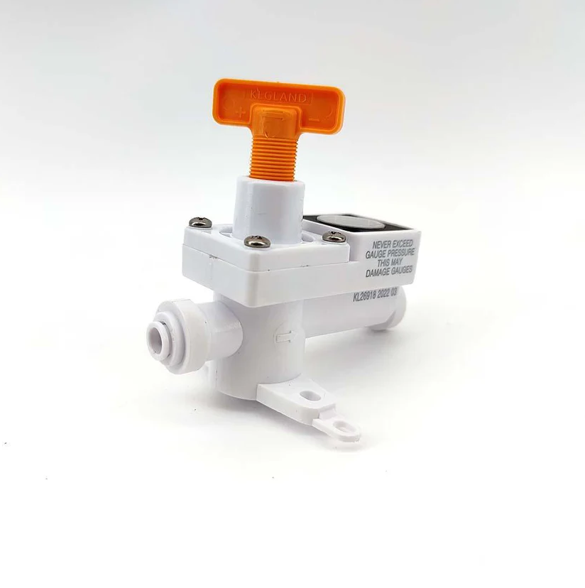 6.35mm duotight - Inline Regulator with integrated gauge 0-150psi (1/4')