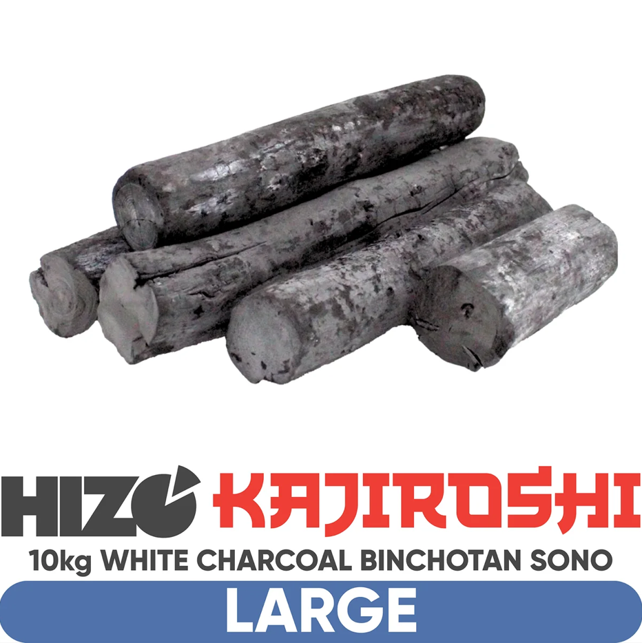 HIZO Kajiroshi - White Charcoal 10kg - Binchotan Sono - Large