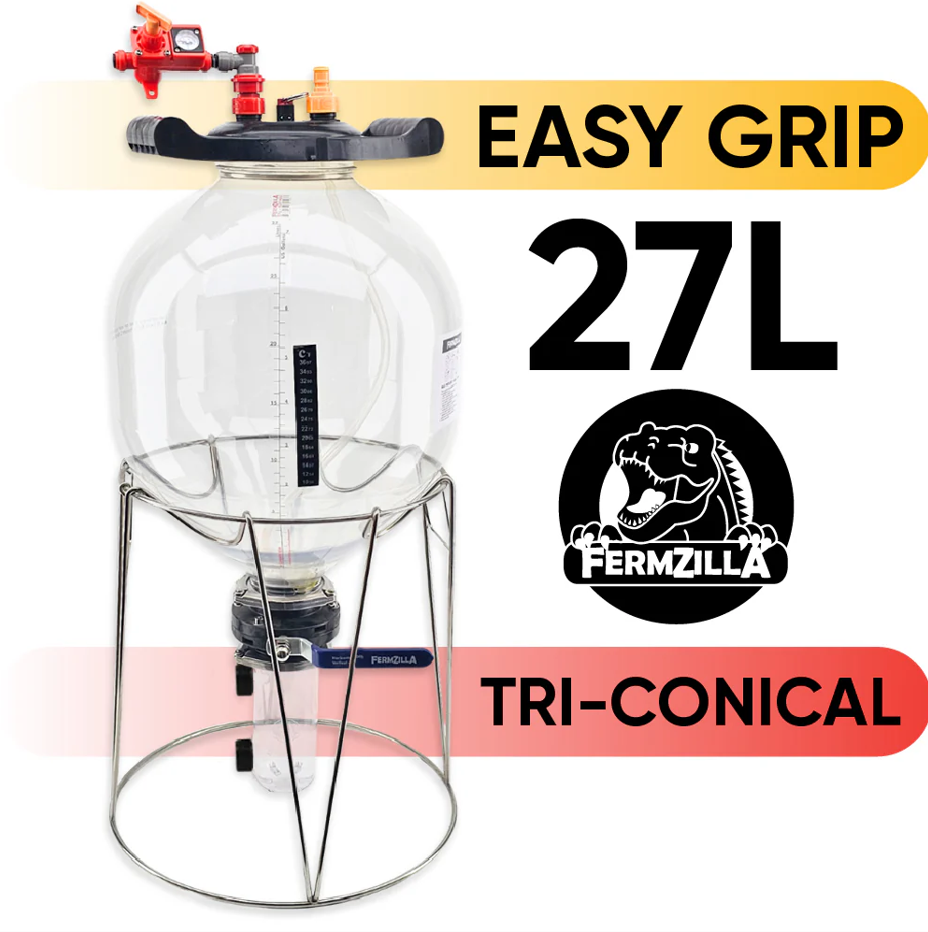 27L FermZilla Tri-Conical Easy-Grip Pressure Fermenter Starter Kit