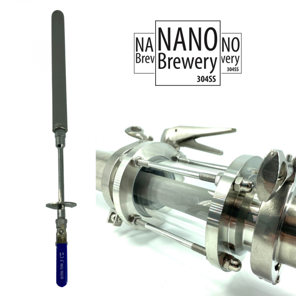Professional Inline Carbonation / Oxygenation Housing & Stone: 1.5″ Tri Clover Connection