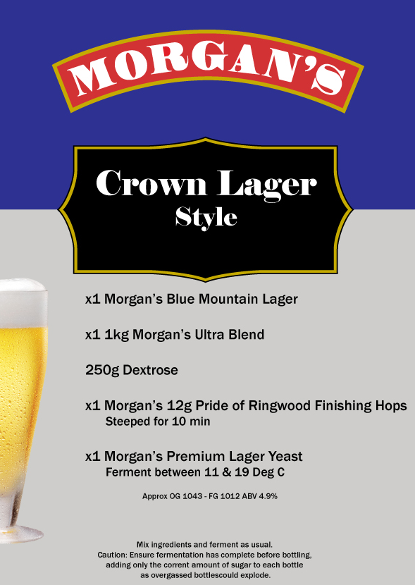 Morgan's Recipe Pack - Crown Lager Style