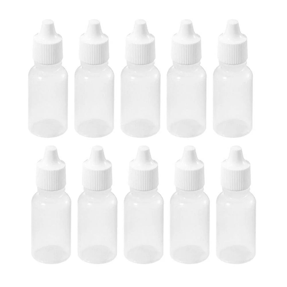 Clear Plastic Empty Dropper Bottles 10PCS PE 10ml