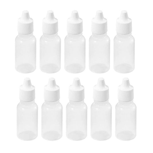 Clear Plastic Empty Dropper Bottles 10PCS PE 10ml