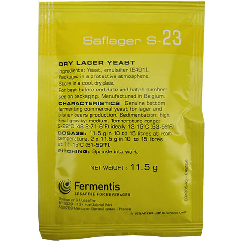 SafLager S-23 Yeast - 11.5g packets