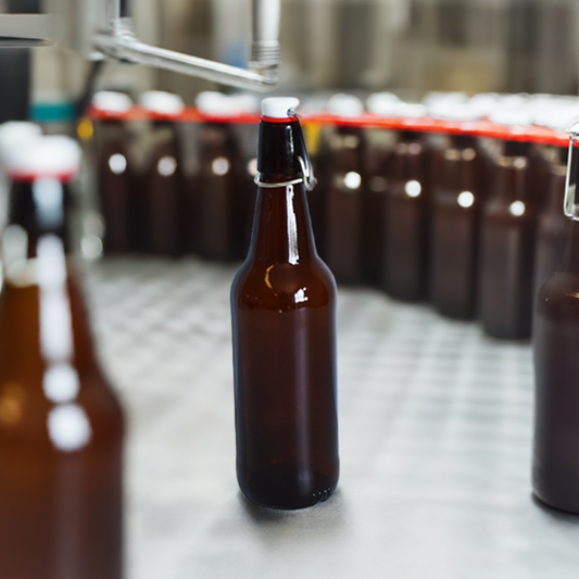 Amber 500ml Flip Top Bottle