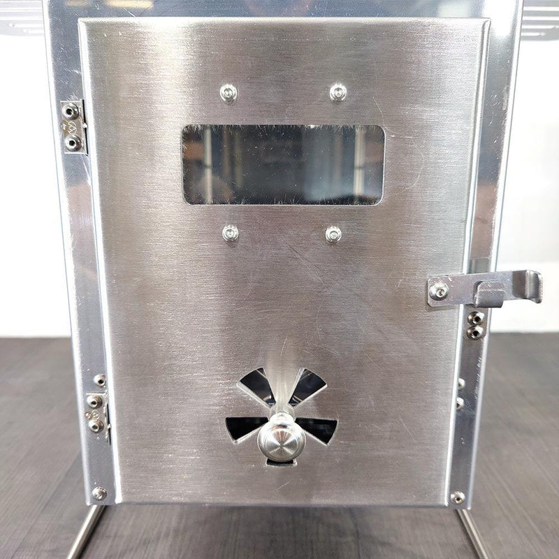 Portable Camping Wood Fire Stove Set (side rack, glove,fire hook and carry bag)